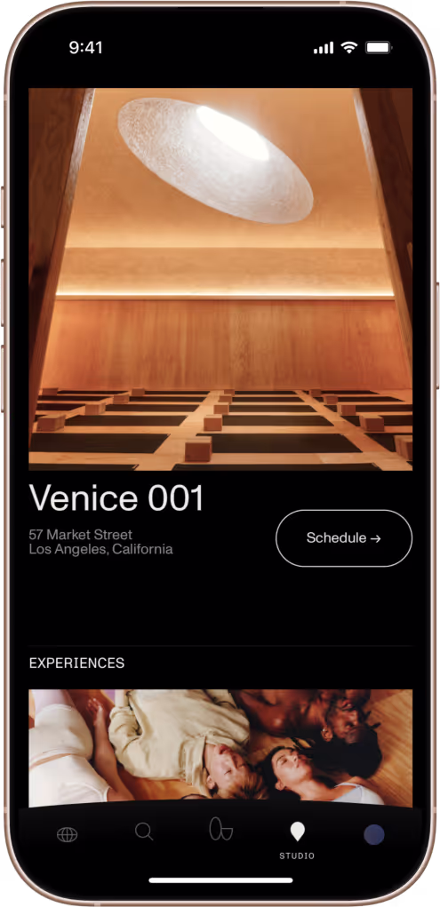 iPhone screen with Open app